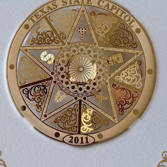 2011 Texas State Capitol Ornament with Original Box & Pamphlet - Picture 8 of 9